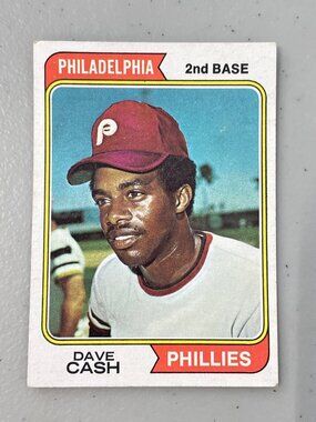 Dave Cash Philadelphia Phillies Baseball Card No. 198 1970s MLB 2nd Base Vintage